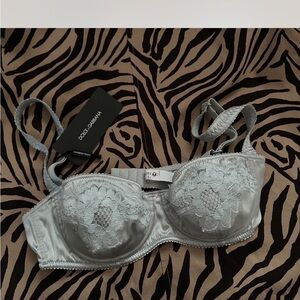 Dolce & Gabbana Light Gray Lace Underwire Bra